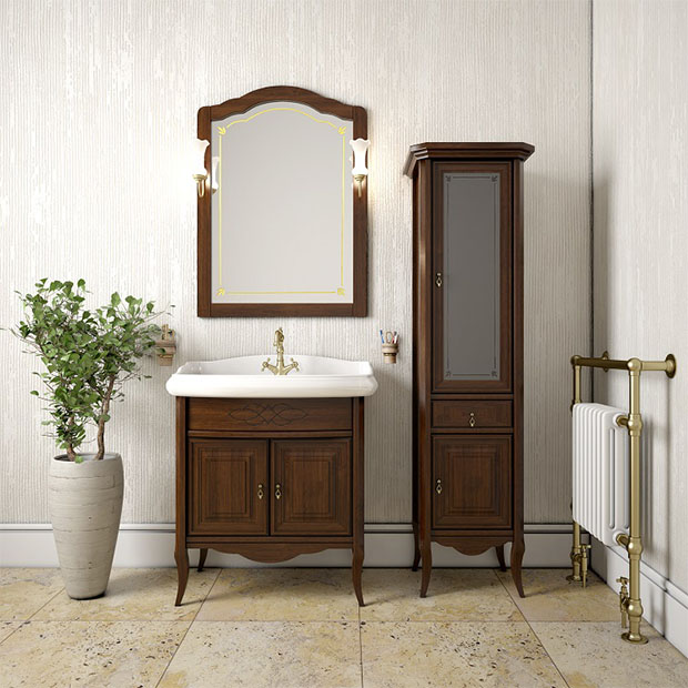 Мебель для ванной Opadiris Лоренцо 60 светлый орех, цвет коричневый Z0000011066+030200-u-01+Z0000011063 - фото 1