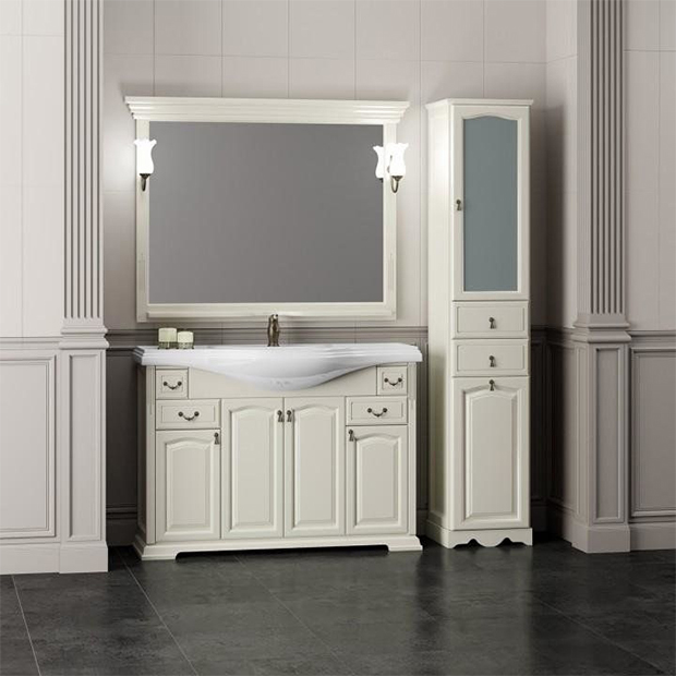 Мебель для ванной Opadiris Риспекто 120 слоновая кость бронза зеркало для ванной opadiris риспекто 100 слоновая кость