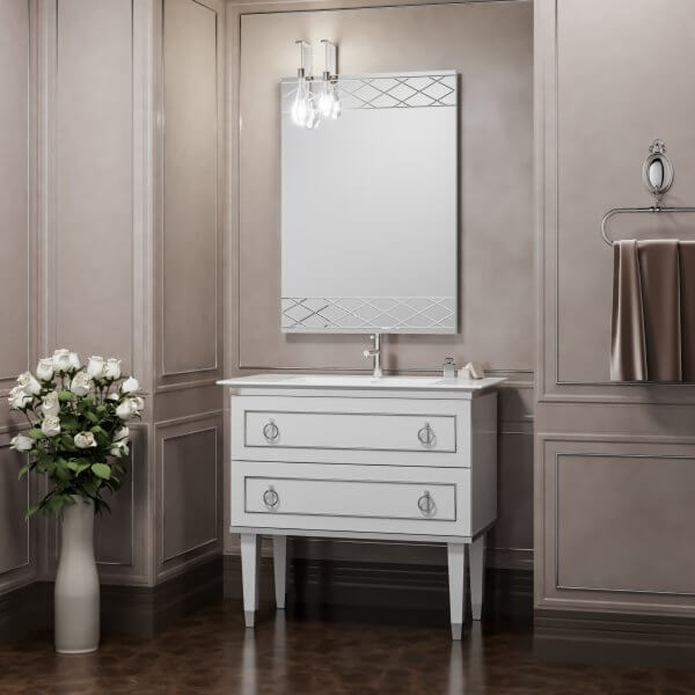 Мебель для ванной Opadiris Порто 100 белый/хром