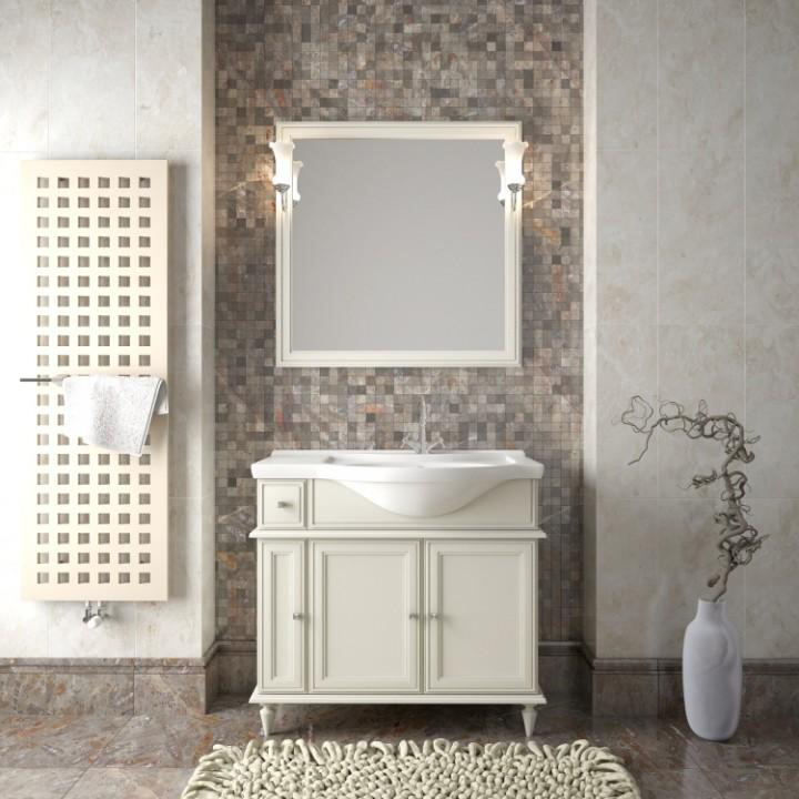 Мебель для ванной Opadiris Санрайз 90 правая слоновая кость, цвет бежевый Z0000006354+196817+Z0000006353 - фото 1