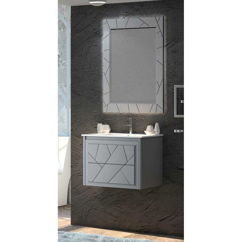 Мебель для ванной Opadiris Луиджи 70 серый раковина vincea vbs 101mg матовый серый