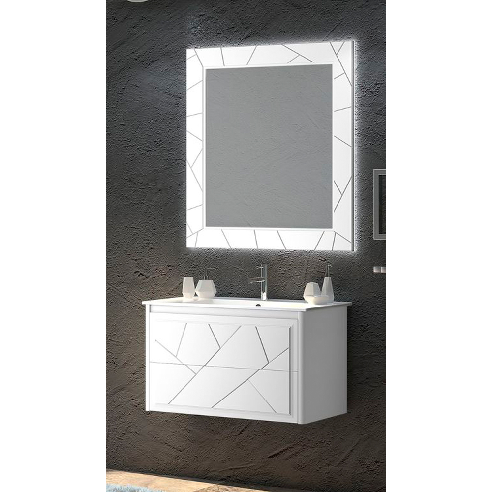 Мебель для ванной Opadiris Луиджи 90 белый пенал для ванной opadiris луиджи серый матовый