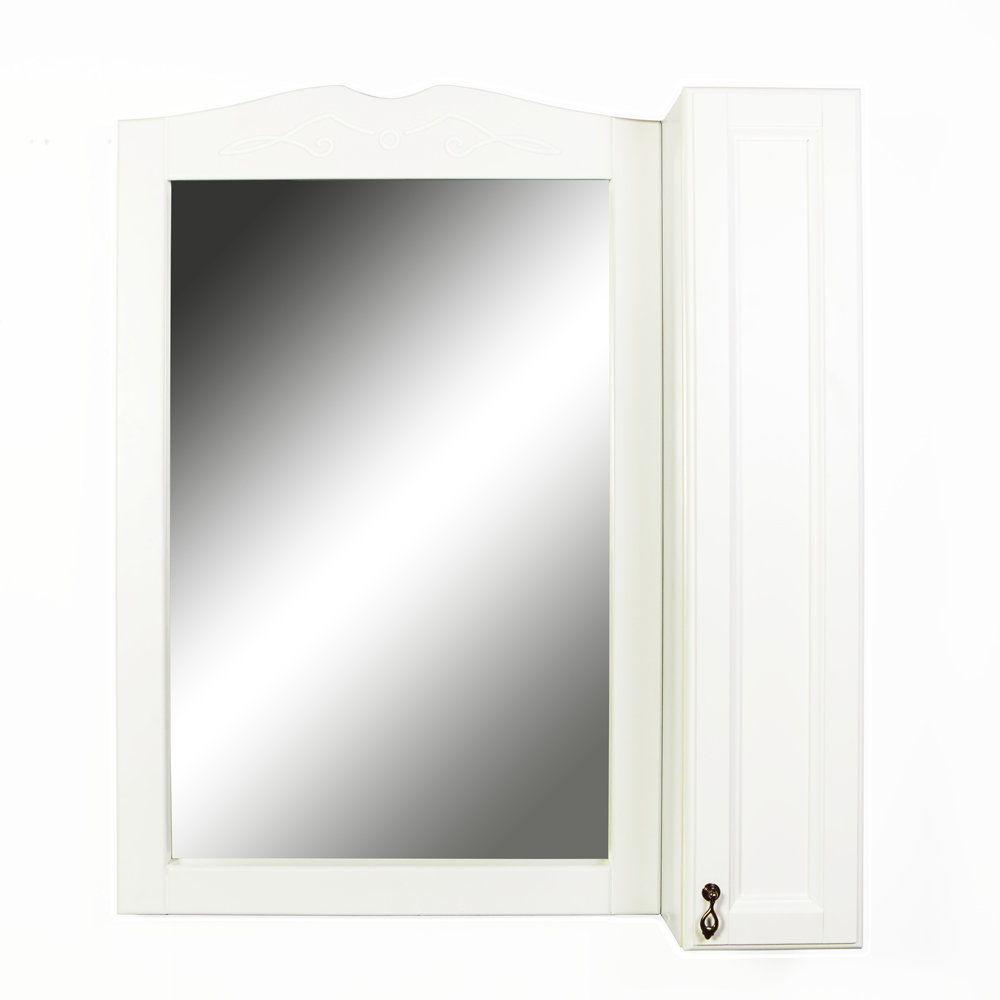 Зеркало для ванной Orange Классик 85 белый (молочный) стул для кухни бюрократ kf 3 молочный velvet 20 металл на ножках kf 3 velv20