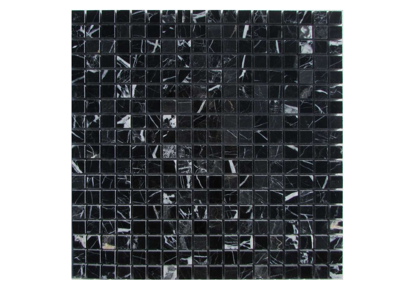 Мозаика Orro mosaic Stone Nero Marquina Pol. 15x15x4 30,5x30,5 мозаика delacora crystal mosaic crystal dw7crt01 30 5x30 5