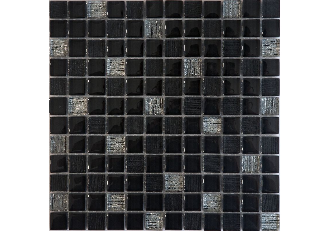 Мозаика Orro mosaic Glass Vesta Black 30x30 мозаика orro mosaic stone emperador dark pol 15x15x4 30 5x30 5