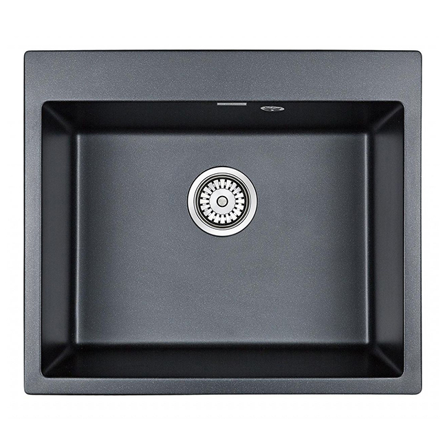 Кухонная мойка Paulmark Kante PM106052-BLM черный металлик бордюр hispania ceramika pastelato листелло лунный свет металлик 1 2x60 см