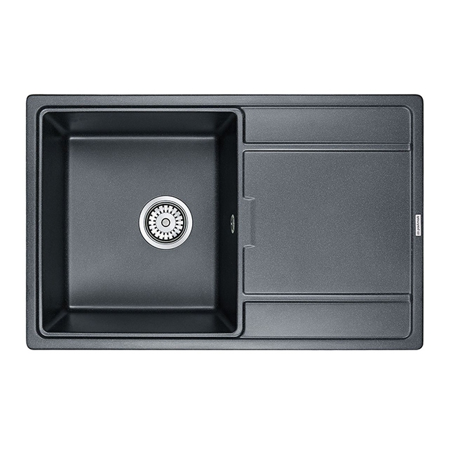 Кухонная мойка Paulmark Flugen PM217850-BLM черный металлик, цвет цвет черный металлик - фото 1