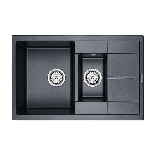 Кухонная мойка Paulmark Feste PM237850-BLM черный металлик