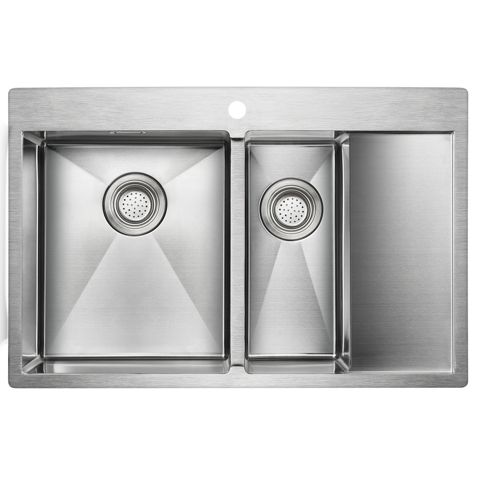 Кухонная мойка Paulmark Union PM537851-BSL брашированная нерж. сталь левая