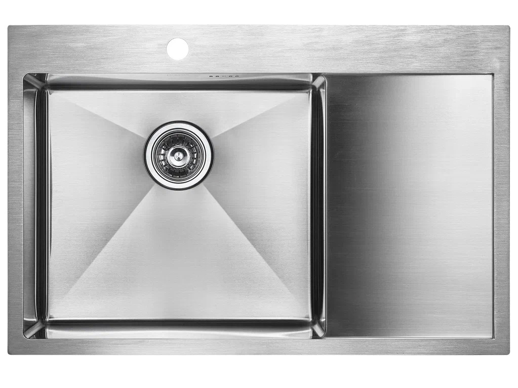 Кухонная мойка Paulmark Atlan Edge PM777851-BSL брашированная сталь, цвет хром