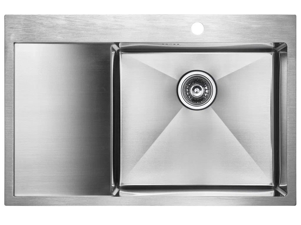 Кухонная мойка Paulmark Atlan Edge PM777851-BSR брашированная сталь, цвет хром