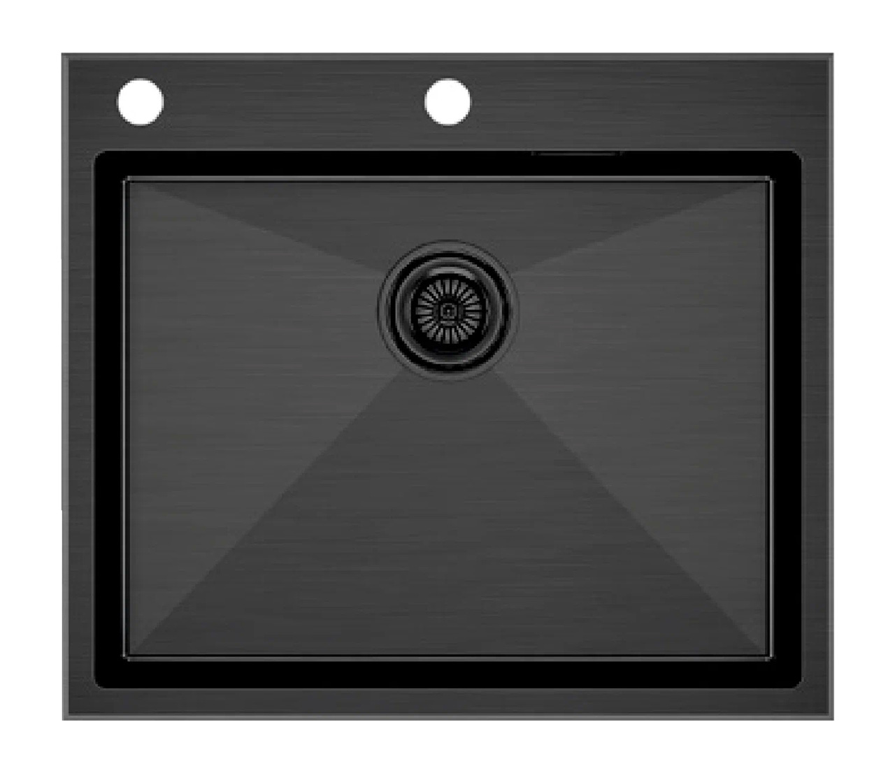 Кухонная мойка Paulmark Brim-Edge PM775951-GM вороненая сталь, цвет черный