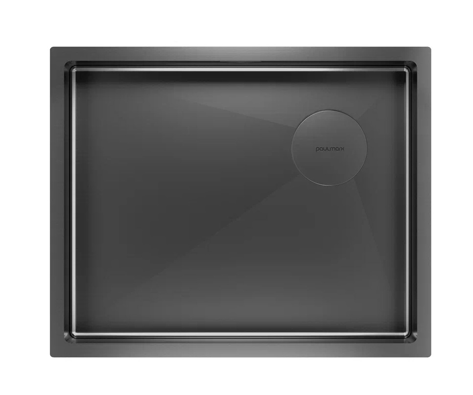 Кухонная мойка Paulmark Next-Skew 540 PM885444-GM вороненая сталь, цвет черный
