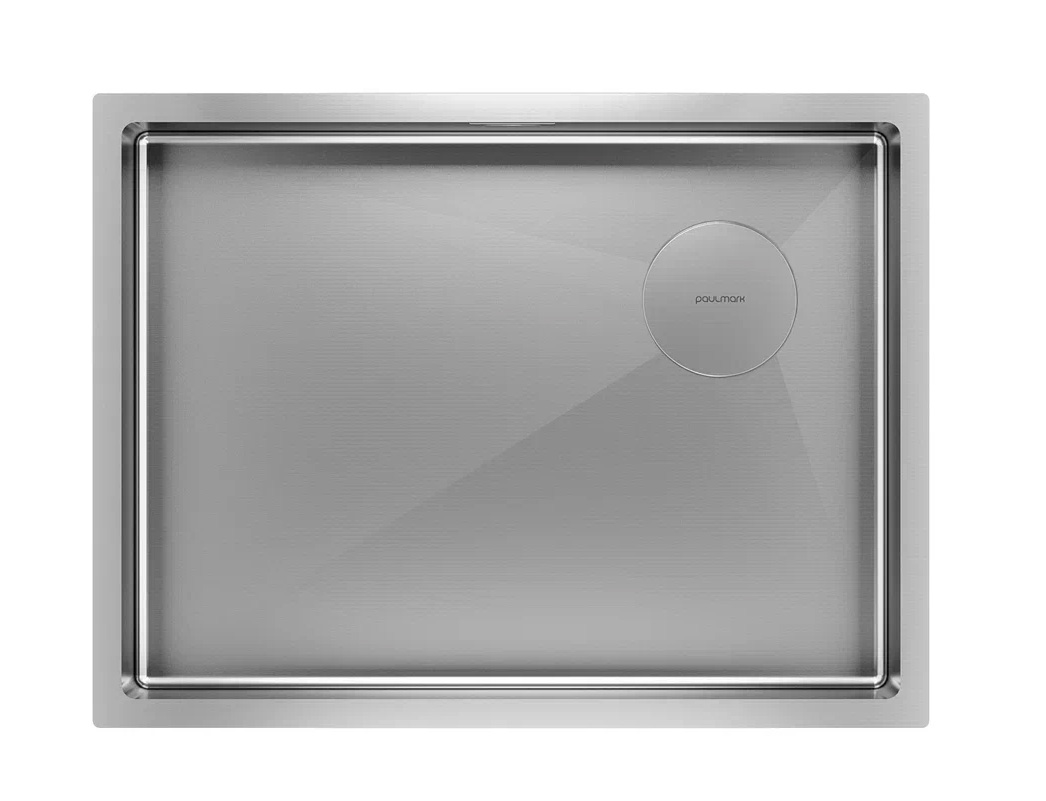 Кухонная мойка Paulmark Next-Skew 580 PM885844-BS брашированная сталь, цвет хром - фото 1
