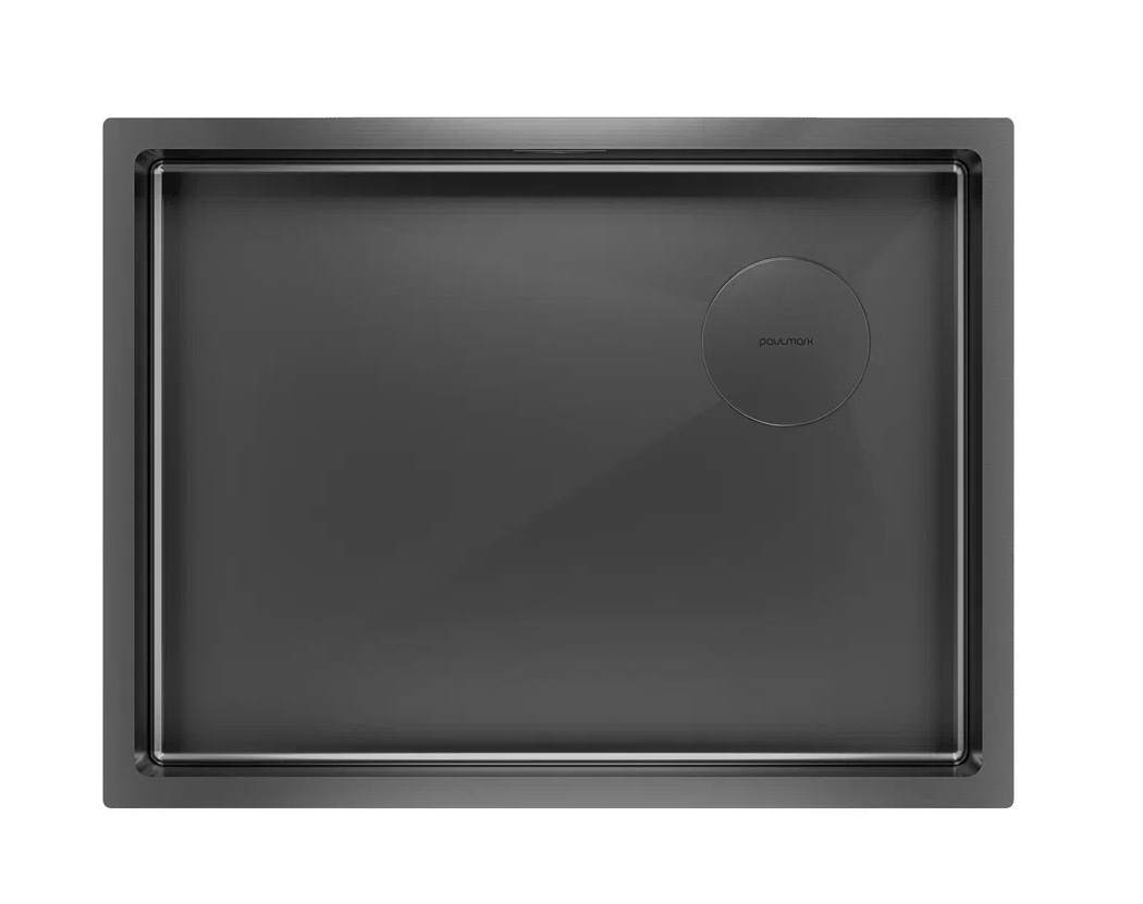 

Кухонная мойка Paulmark Next-Skew 580 PM885844-GM вороненая сталь, Черный