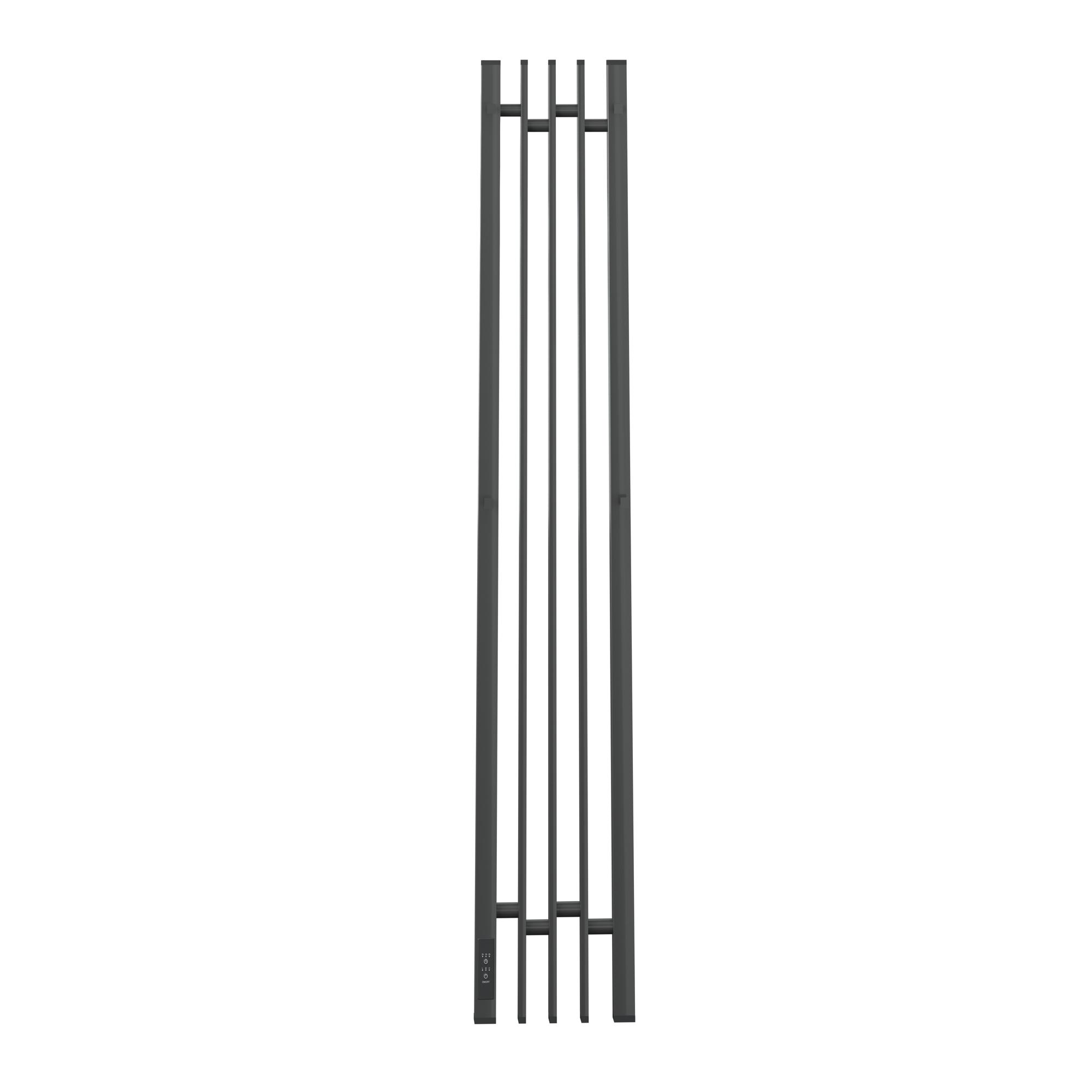 Электрический полотенцесушитель Point Фрея 120х21 PN20732GB диммер слева, графит блеск, цвет черный