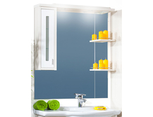 Зеркало для ванной Бриклаер Бали 90 левое белый/светлая лиственница