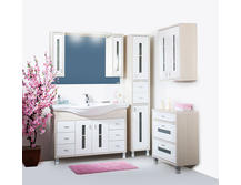 Мебель для ванной Бриклаер Бали 120 белый/светлая лиственница