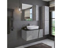 Мебель для ванной Comforty Эдинбург 90 бетон светлый с черной столешницей (T-Y9378)