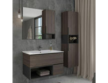 Мебель для ванной Comforty Франкфурт 90 дуб шокоалдно коричневый (Quadro 90)