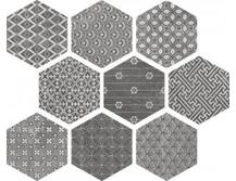 Керамогранит APE Soft Hexagon Kendo Mix Grey 23x26