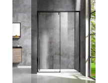 Душевая дверь Vincea Lugano VDS-1L120CLB-1, черный, стекло прозрачное