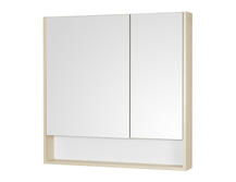 Зеркальный шкаф для ванной Акватон Сканди 90 белый/дуб верона