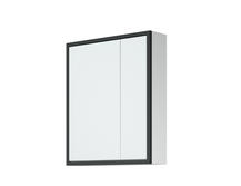 Зеркальный шкаф для ванной Corozo Айрон 60 черный/белый