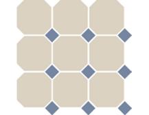 Керамогранит TopCer Octagon White 16/Blue Cobait Dots 11 30x30