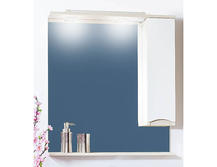 Зеркало для ванной Бриклаер Токио 60 правое белый/светлая лиственница