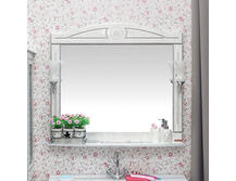 Зеркало для ванной Sanflor Адель 100 белый/патина серебро