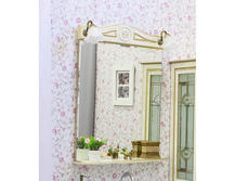 Зеркало для ванной Sanflor Адель 65 белый/патина золото