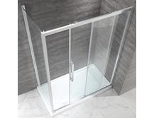 Душевой уголок Cezares Lux Soft AH1 130/80 C Cr IV прозрачное стекло, профиль хром