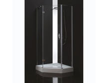 Душевой уголок Cezares Bergamo P1 100 C Cr L IV прозрачное стекло, профиль хром левый
