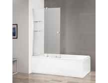 Шторка для ванны Cezares Stream VFS11 90/150 C Cr прозрачное стекло, профиль хром