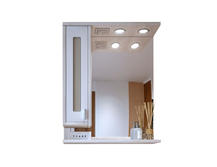 Зеркальный шкаф для ванной Бриклаер Бали 62 4627125411991 левый