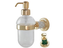 Дозатор для жидкого мыла Boheme Murano 10912-GR-G зеленый/золото