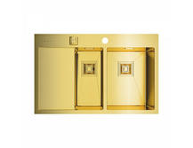 Кухонная мойка Omoikiri Akisame 78-2-LG-R светлое золото