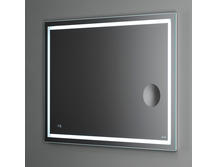 Зеркало для ванной Am.Pm Gem 100 с LED-подсветкой, встроенными часами и линзой