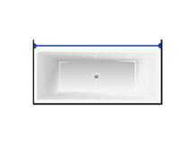 Карниз для прямоугольной ванны (прямой) цвет хром