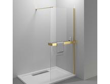Душевая перегородка Vincea Walk-In HR 80х200 VSW-4HR800CLG брашированное золото, стекло прозрачное