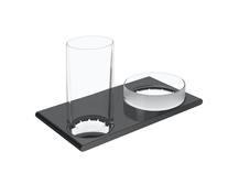 Держатель стакана и чашей для мелочей Keuco Edition 400 11554139000 хром черный шлифованный