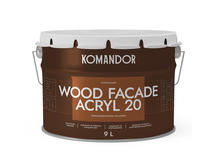 Краска для деревянных фасадов Komandor Wood Facade Akryl 20 A S1320001010 полуматовая 9 л