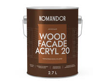 Краска для деревянных фасадов Komandor Wood Facade Akryl 20 С S1320003003 полуматовая 2,7 л
