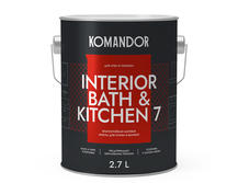 Краска для стен и потолков Komandor Interior Bath&Kitchen 7 A S1304001003 матовая 2,7 л