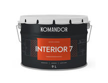 Краска для стен и потолков Komandor Interior 7 A S1302001010 матовая 9 л