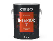 Краска для стен и потолков Komandor Interior 7 C S1302003003 матовая 2,7 л