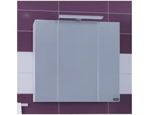 Зеркальный шкаф для ванной СанТа Стандарт 80 трельяж фацет, с подсветкой