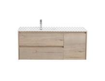 Тумба под раковину BelBagno Kraft 100 KRAFT-1000-2C-1A-SO-RGB-L Rovere Galifax Bianco левая