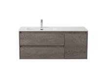 Тумба с раковиной BelBagno Kraft 100 KRAFT-1000-2C-1A-SO-CG-L Cemento Grigio левая